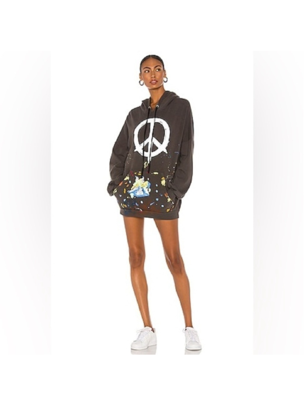 Lauren Moshi
Desiree Hoodie Dress in Vintage Onyx & Paint Splatter sz sm